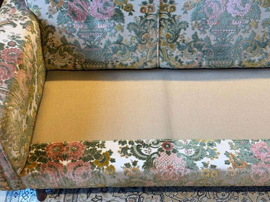 金華山織 3Pソファ ヴィンテージ レトロ ヨーロピアン クラシック In