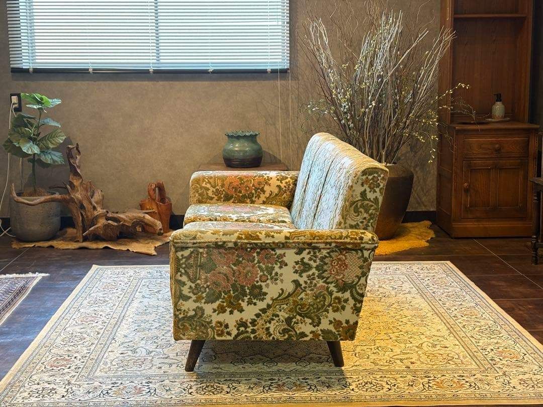 金華山織 3Pソファ ヴィンテージ レトロ ヨーロピアン クラシック In