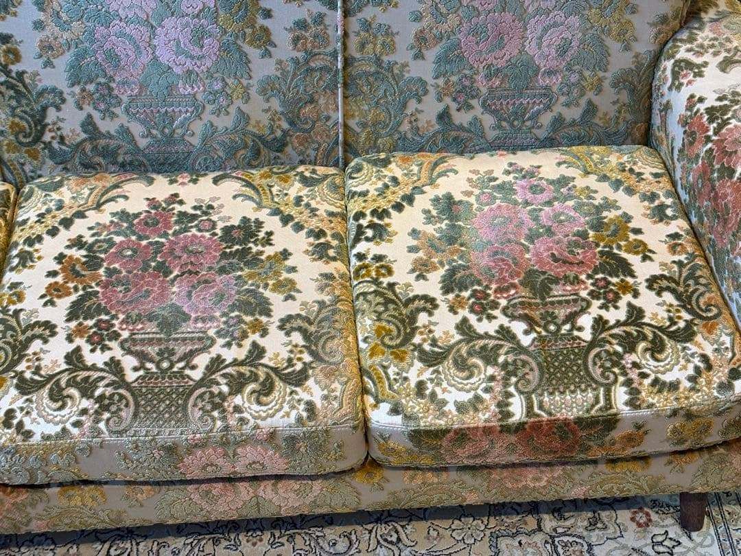 金華山織 3Pソファ ヴィンテージ レトロ ヨーロピアン クラシック In