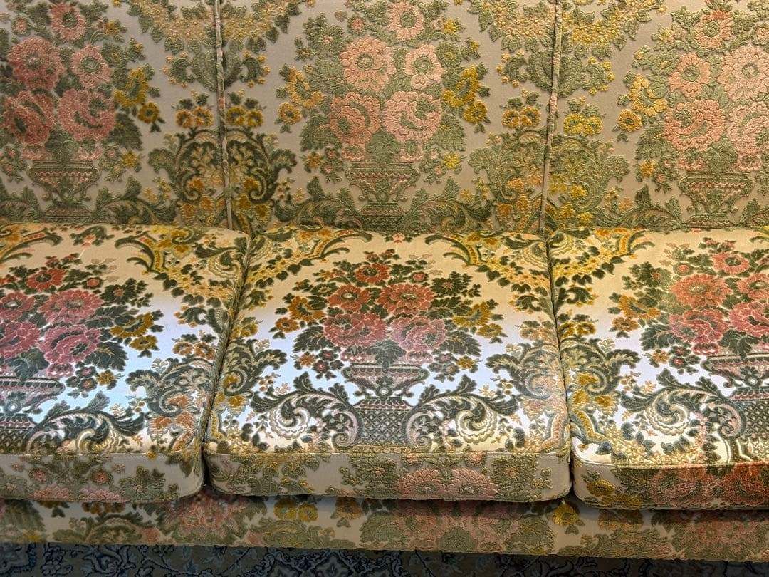 金華山織 3Pソファ ヴィンテージ レトロ ヨーロピアン クラシック In