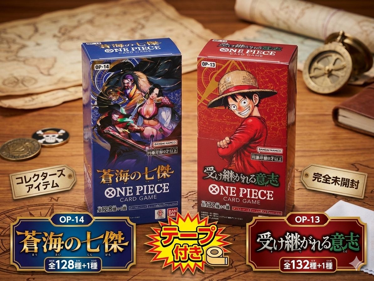 ✓【新品未開封テープ付き】ONE PIECE ワンピースカード 蒼海の七傑 OP