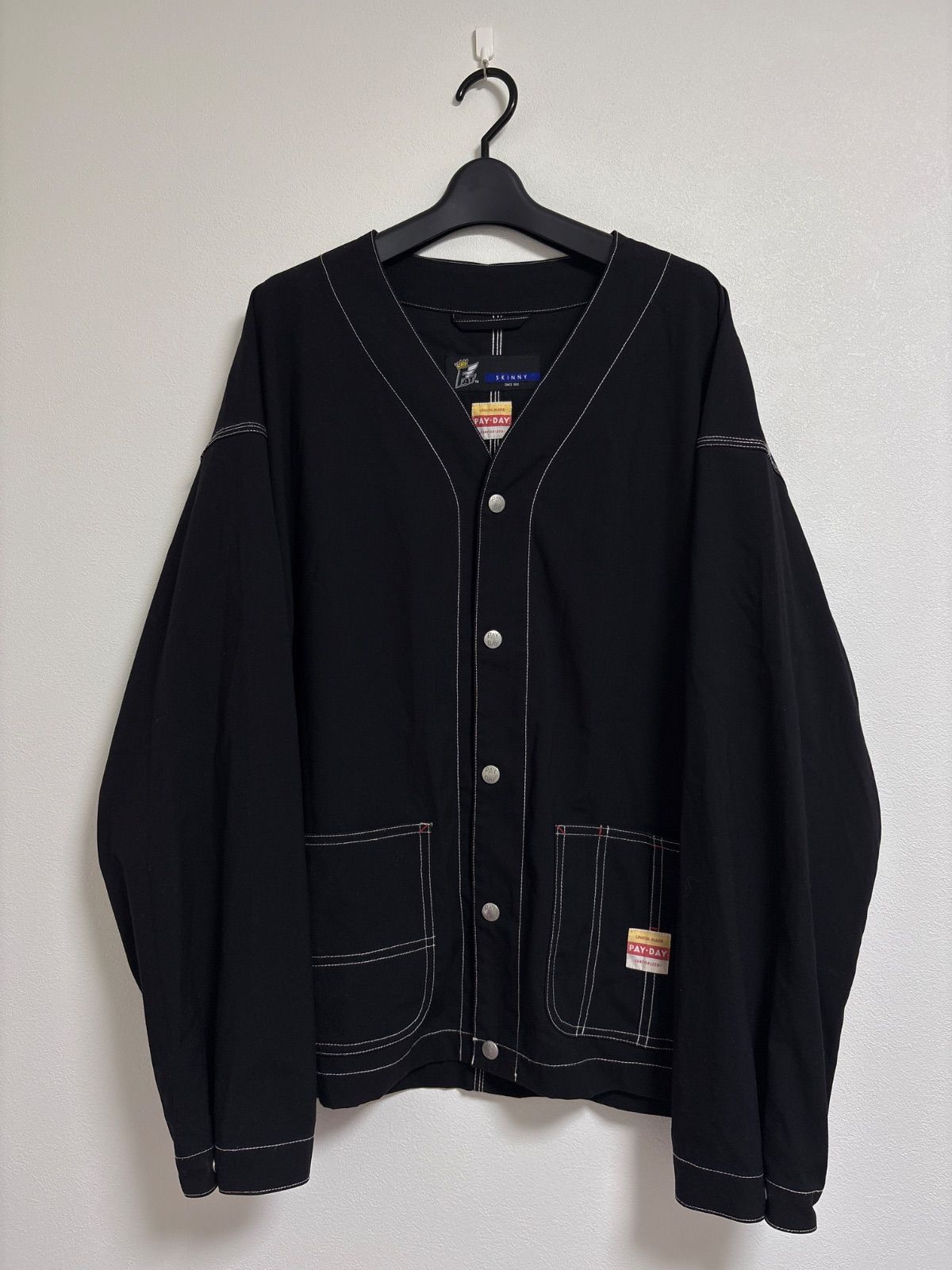 FAT PAYDIGAN スナップ カーディガン Black - メルカリ