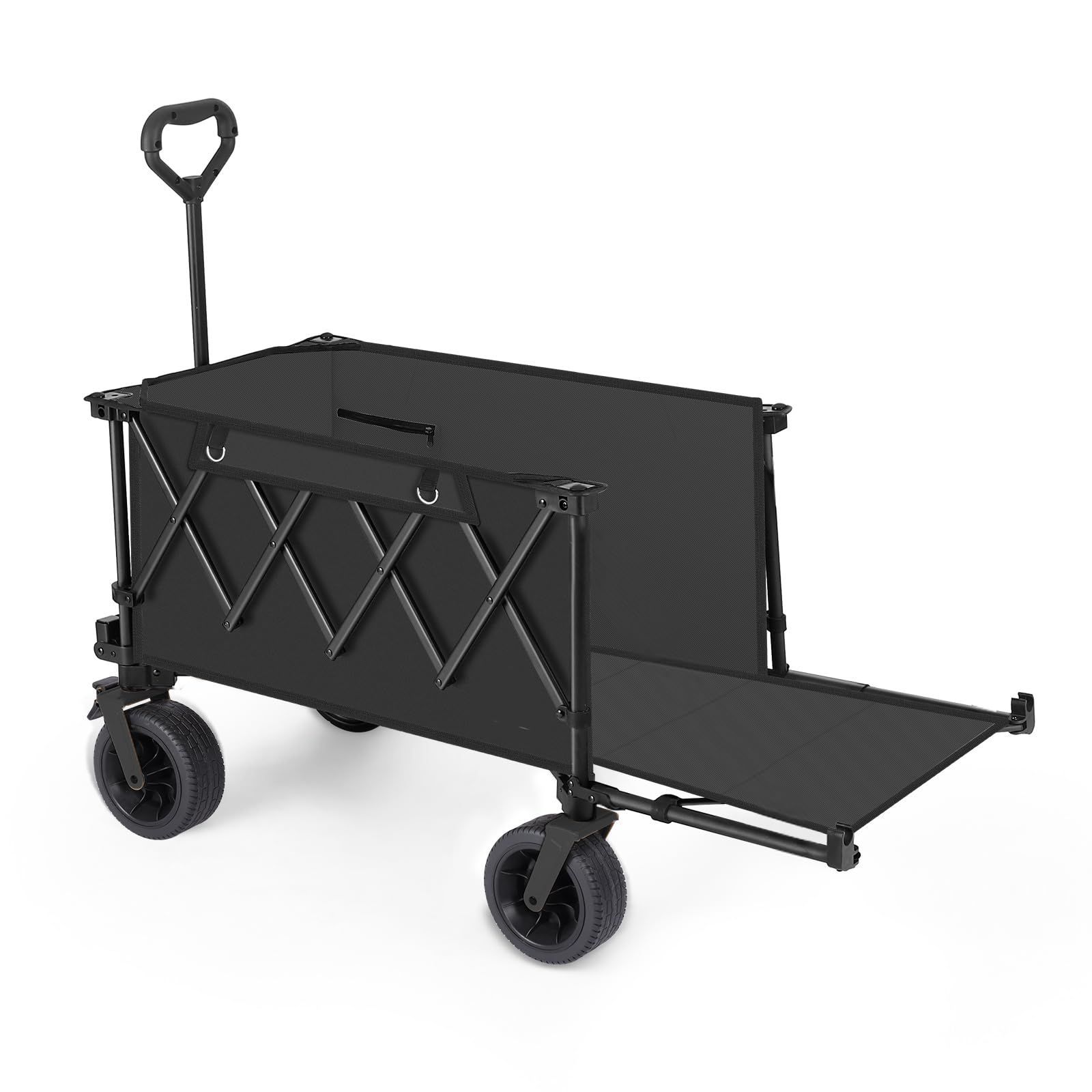 特価】キャンプカート キャリーカート キャリー キャリー (Black) 自立