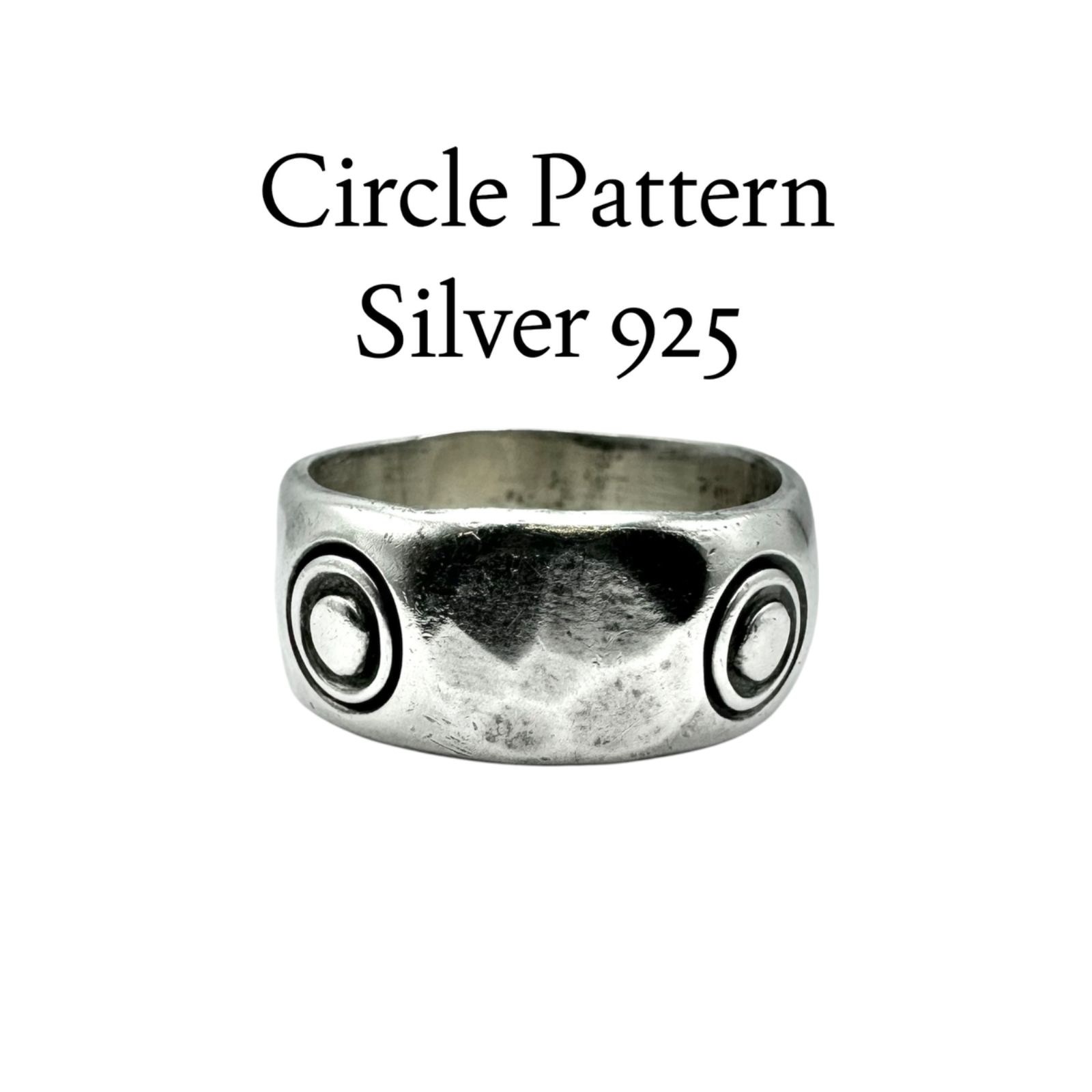 サークル】ミニマル シンプル 槌目 Silver 925 刻印 90s Vintage 