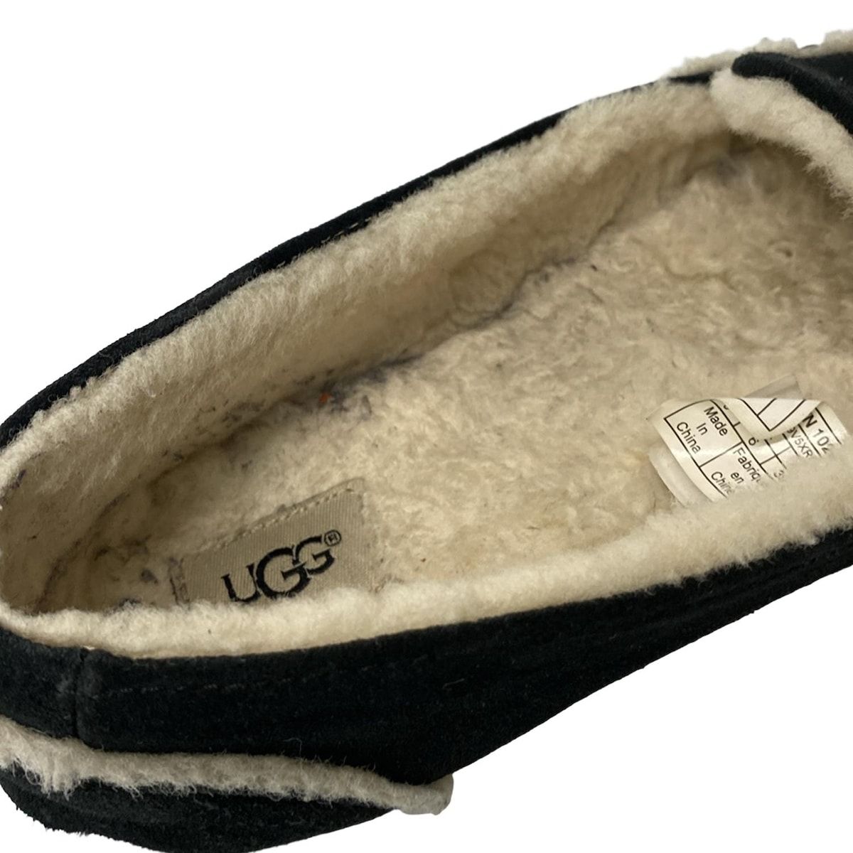 UGG(アグ) スリッポン 25 レディース ヘイリー 1020029 黒×アイボリー 
