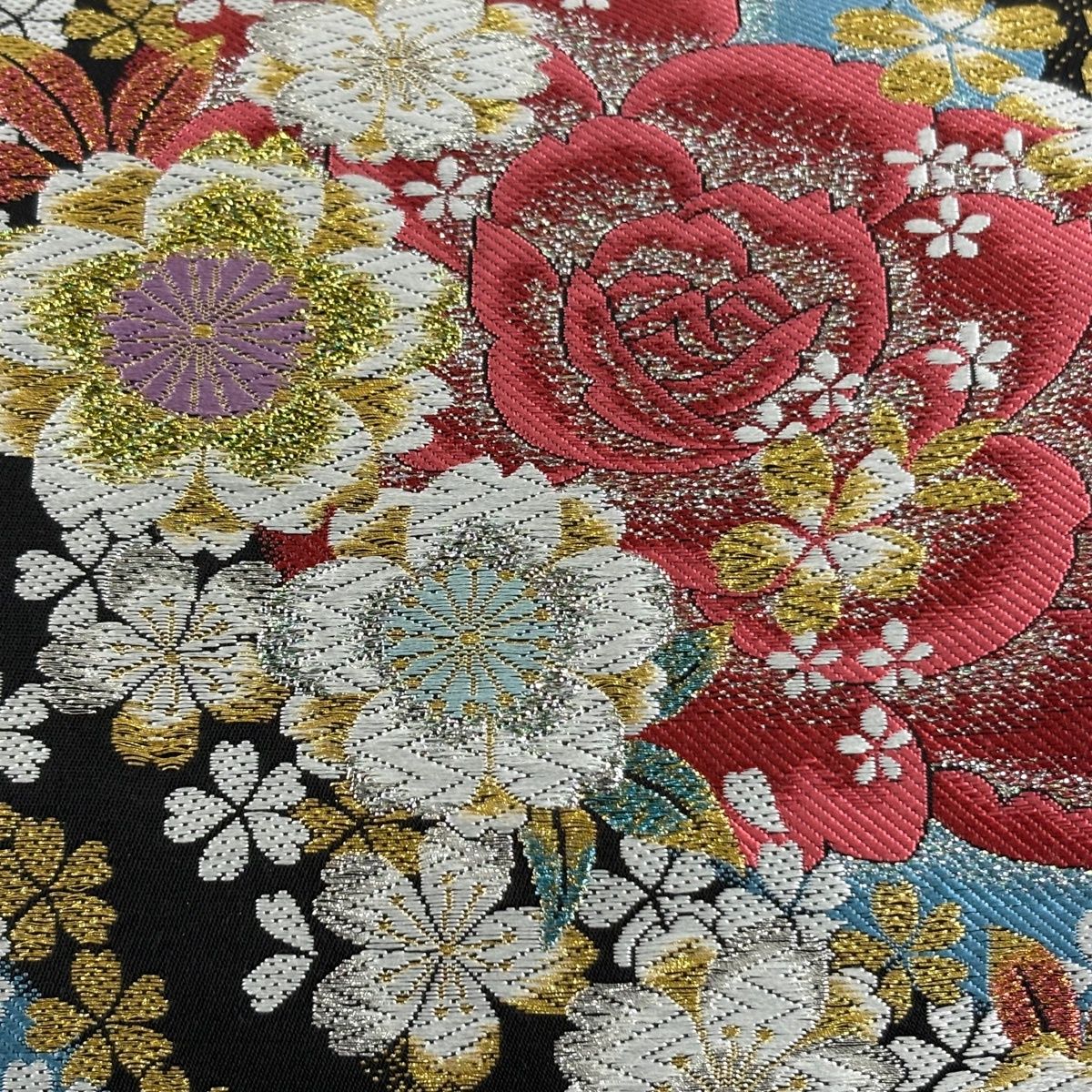 美品】 袋帯 秀品 桜 金銀糸 箔 黒 六通 正絹 【中古】 - メルカリ
