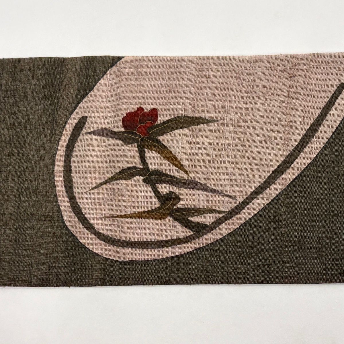 美品】 名古屋帯 秀品 紬地 草花 刺繍 茶色 正絹 【中古】 - メルカリ