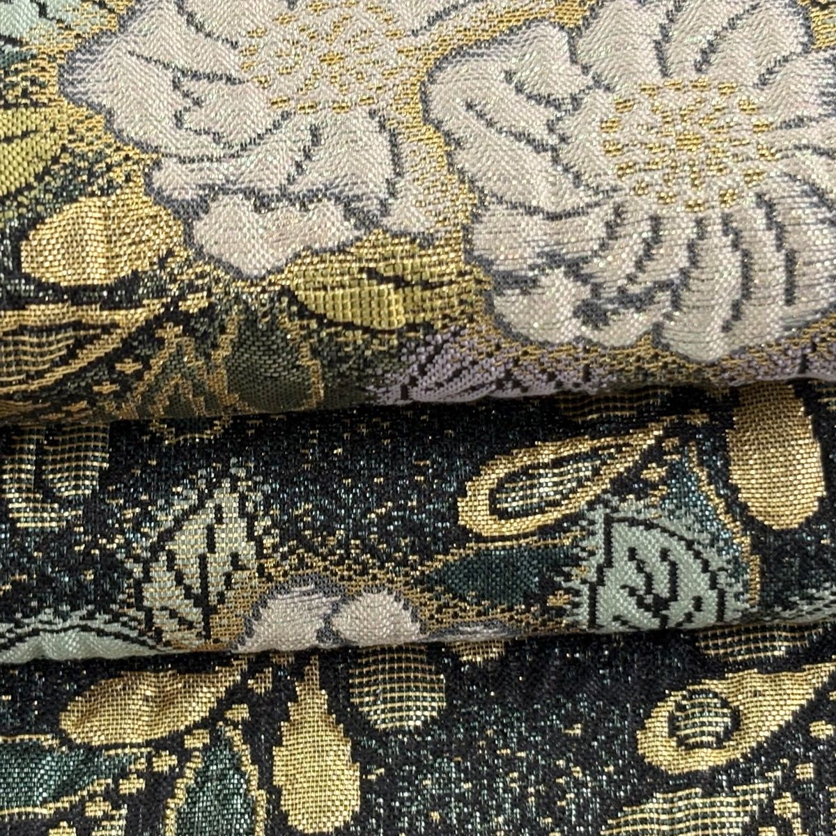 美品】 袋帯 秀品 落款 辻が花柄 箔 茶紫 六通 正絹 【中古】 - メルカリ