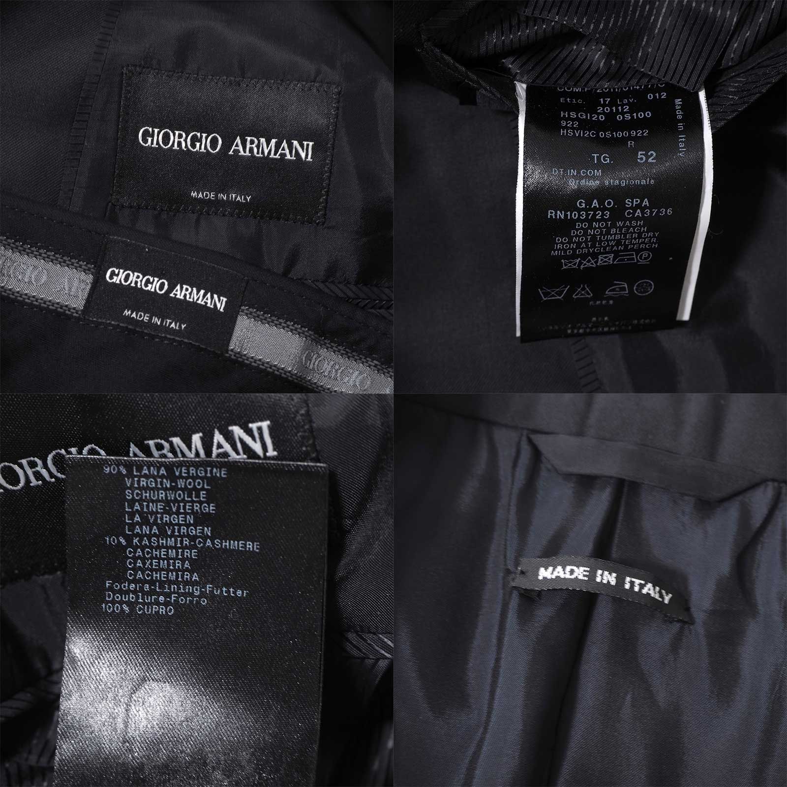 美品 ジョルジオアルマーニ GIORGIO ARMANI ヴァージンウール カシミヤ