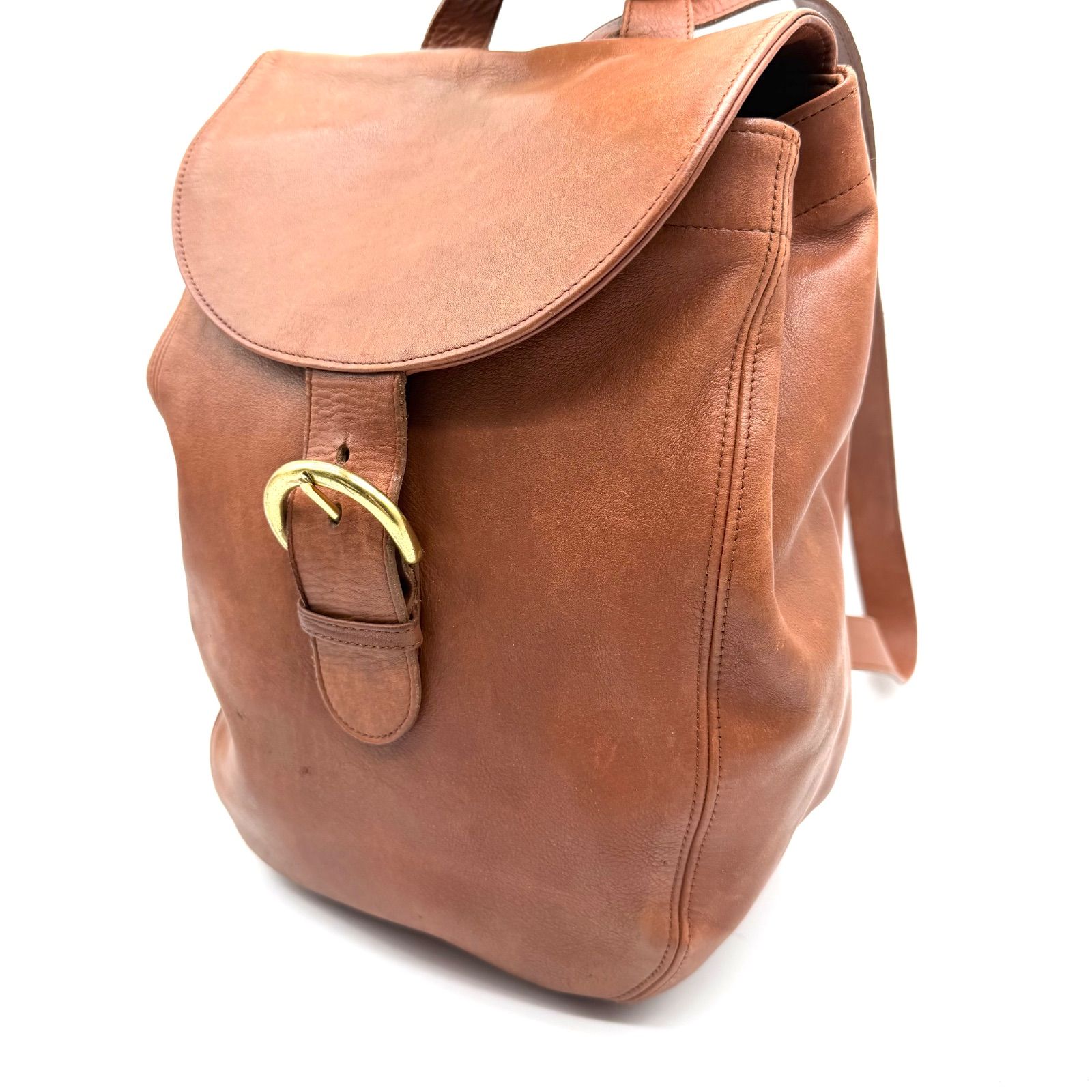 oldcoach y2k backpack brown leather unisex オールドコーチ バック 