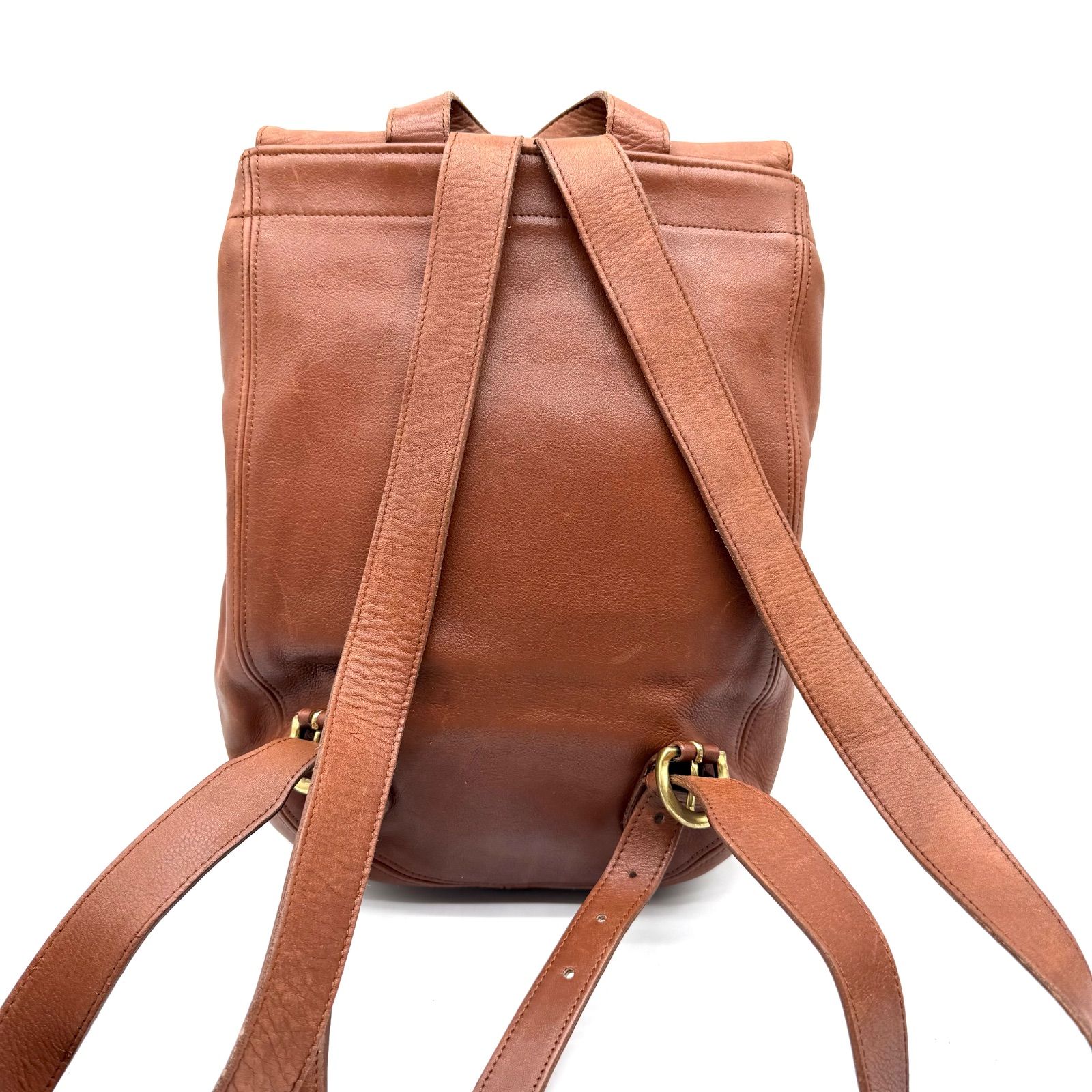 oldcoach y2k backpack brown leather unisex オールドコーチ バック 