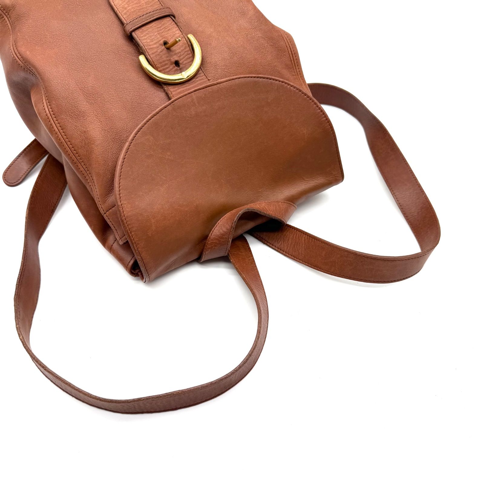oldcoach y2k backpack brown leather unisex オールドコーチ バック 