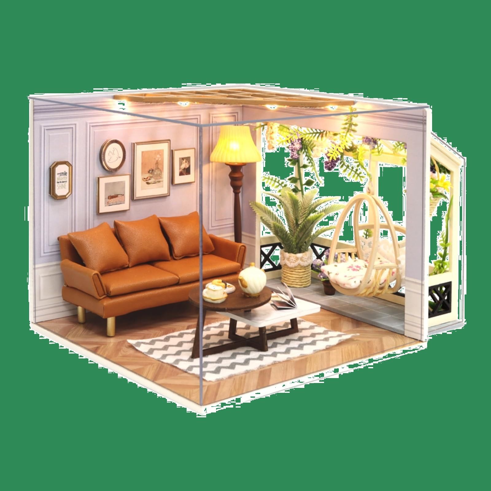 H025) DIYハウスキット、ティーンズ大人向け木製ドールハウスキット