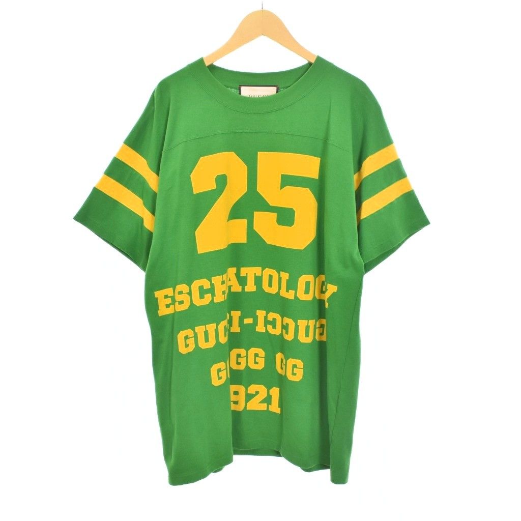グッチ GUCCI ナンバリング Tシャツ 半袖 プリント XXS 緑 グリーン