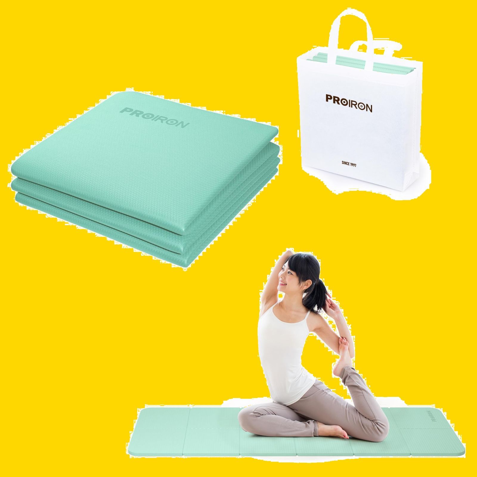 折り畳みヨガマット 6mm コンパクト トラベルヨガマット 折畳み