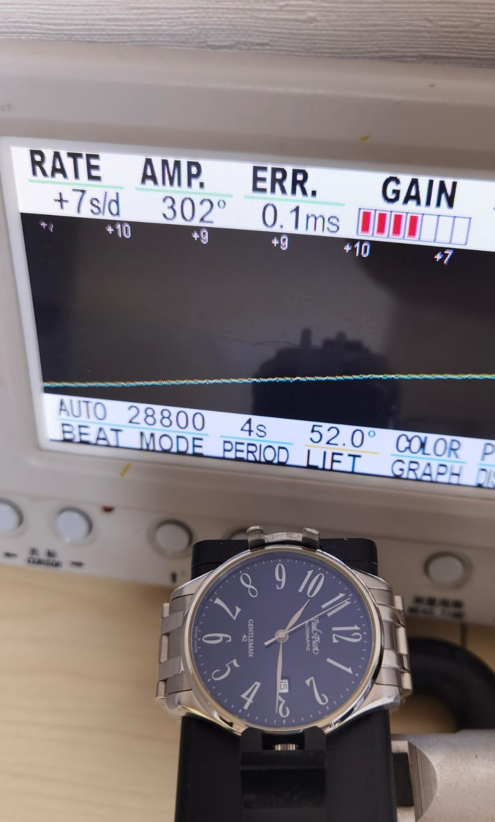  き ポールピコ PaulPicot ジェントルマン 4115 デイト SS ステンレス ブラック文字盤 自動巻き メンズ 腕時計 アクセント服 自動巻き時計 腕時計(アナログ)