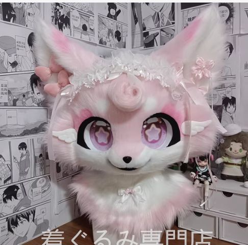 猫 マスク 着ぐるみ ヘッド 全頭 ヘッド ケモノ ファースーツ