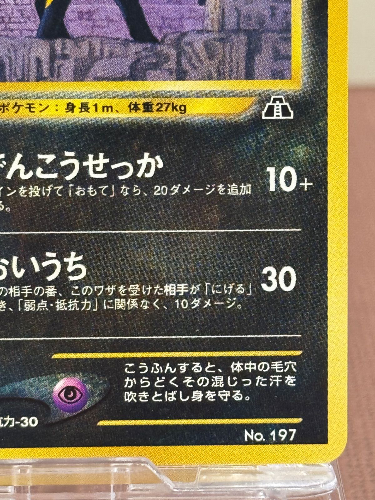 旧裏】 ブラッキー LV.33 旧裏面 No.197 プレミアムファイル2 ポケモン