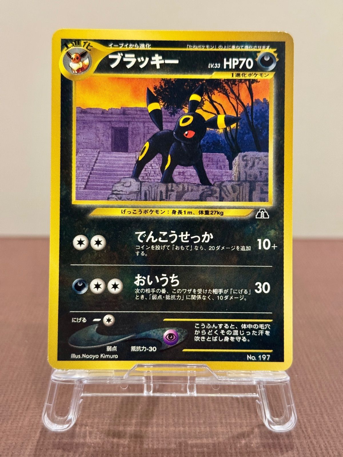 旧裏】 ブラッキー LV.33 旧裏面 No.197 プレミアムファイル2 ポケモン