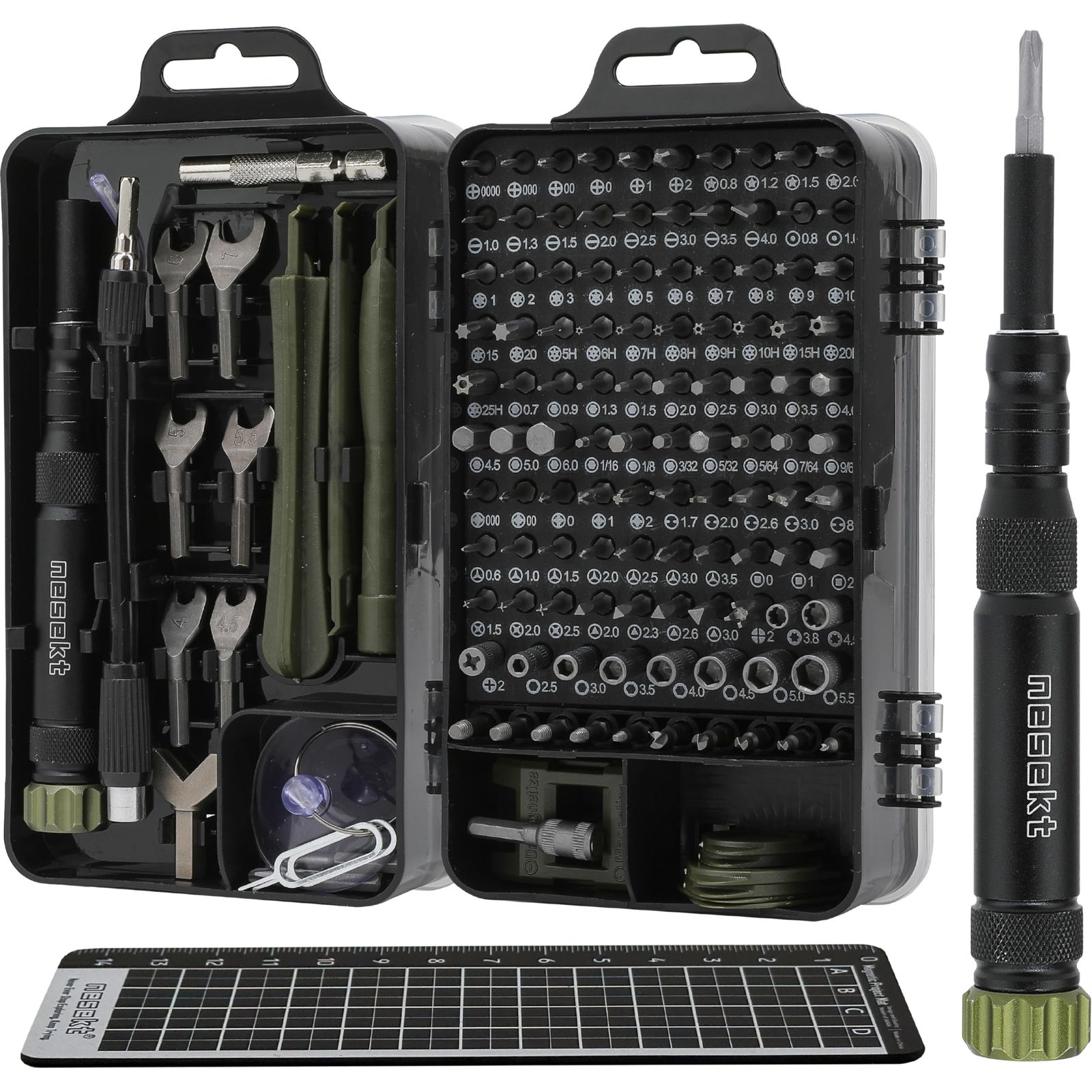 ネセクト] 精密ドライバーセット 138in1 アルミグリップ仕様 高強度S2