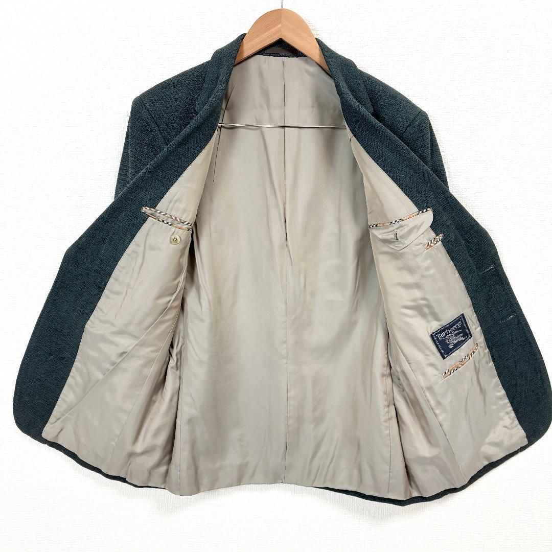 美品】 Burberrys 絹混テーラードジャケット AB6 濃グリーン - メルカリ