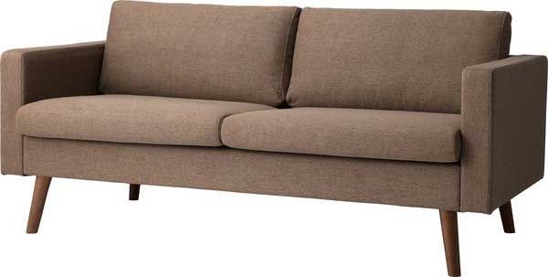  ３人掛けファブリックソファ ロータイプ使用可 W167×D80×H60×SH27cm No.53 モカブラウン 脚別売 フロアソファ 2人掛け 3人掛けソファ ソファ ソファベッド