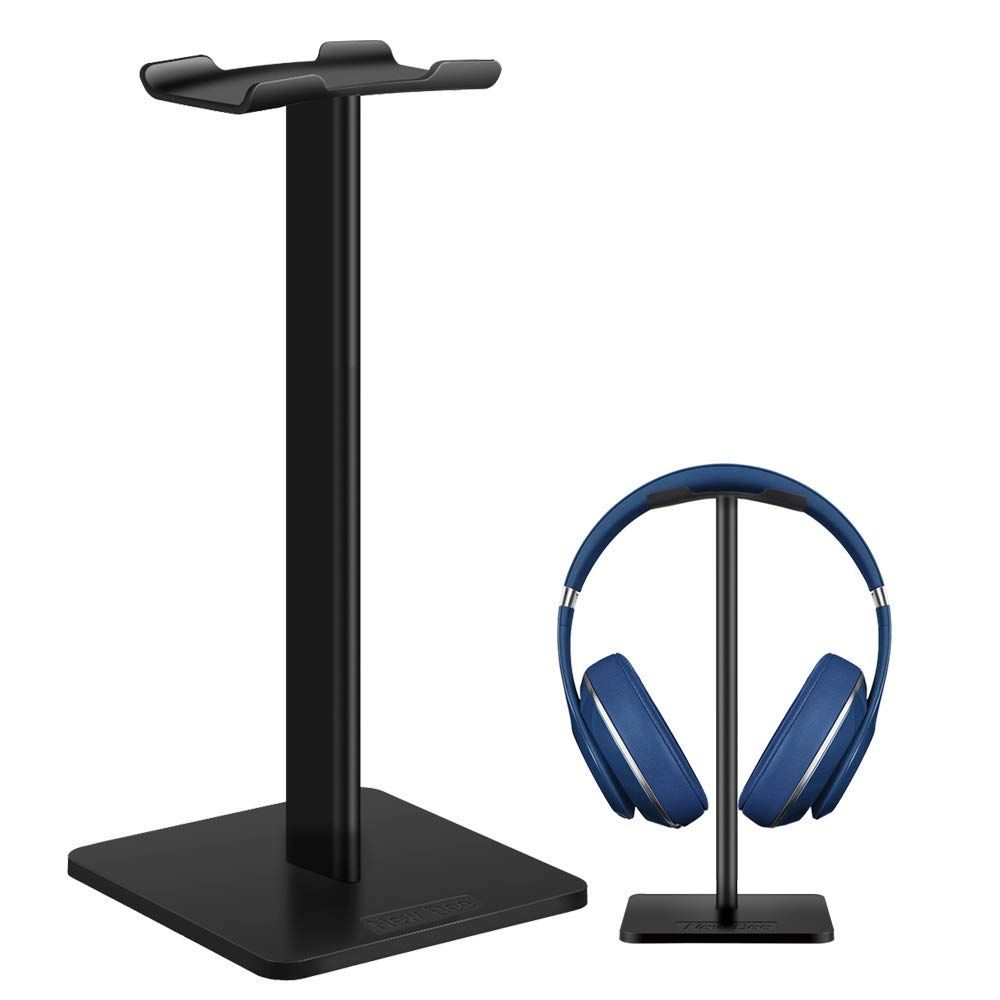 FEYCH Headphone Stand, Aluminum Alloy Headphone Stand, Easy to Assemble, Simple, Stylish, Compatible with Audio-Technica Gaming Playstation AKG KingTop, etc. (Black)