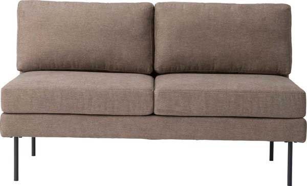  ２人掛けファブリックソファ アームレス スリム脚 W130×D77×H76×SH40cm ロータイプ使用可 No.56 モカブラウン 合皮ソファ 2人掛け 3人掛けソファ ソファ ソファベッド