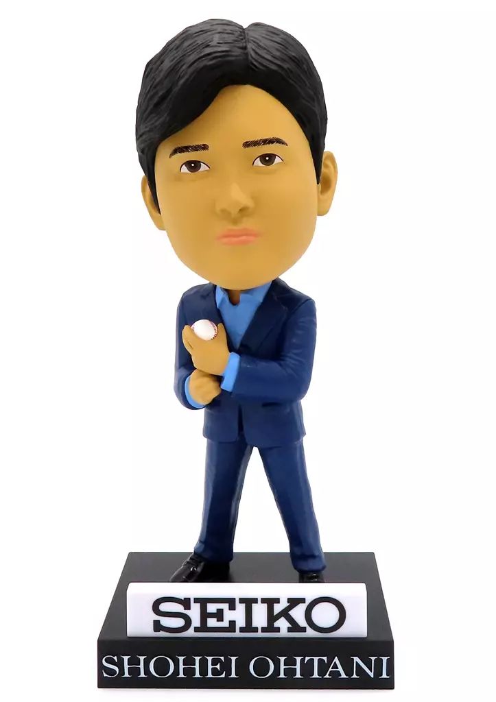 中古】フィギュア 大谷翔平(ネイビースーツ/ボール) ボブルヘッド 対象