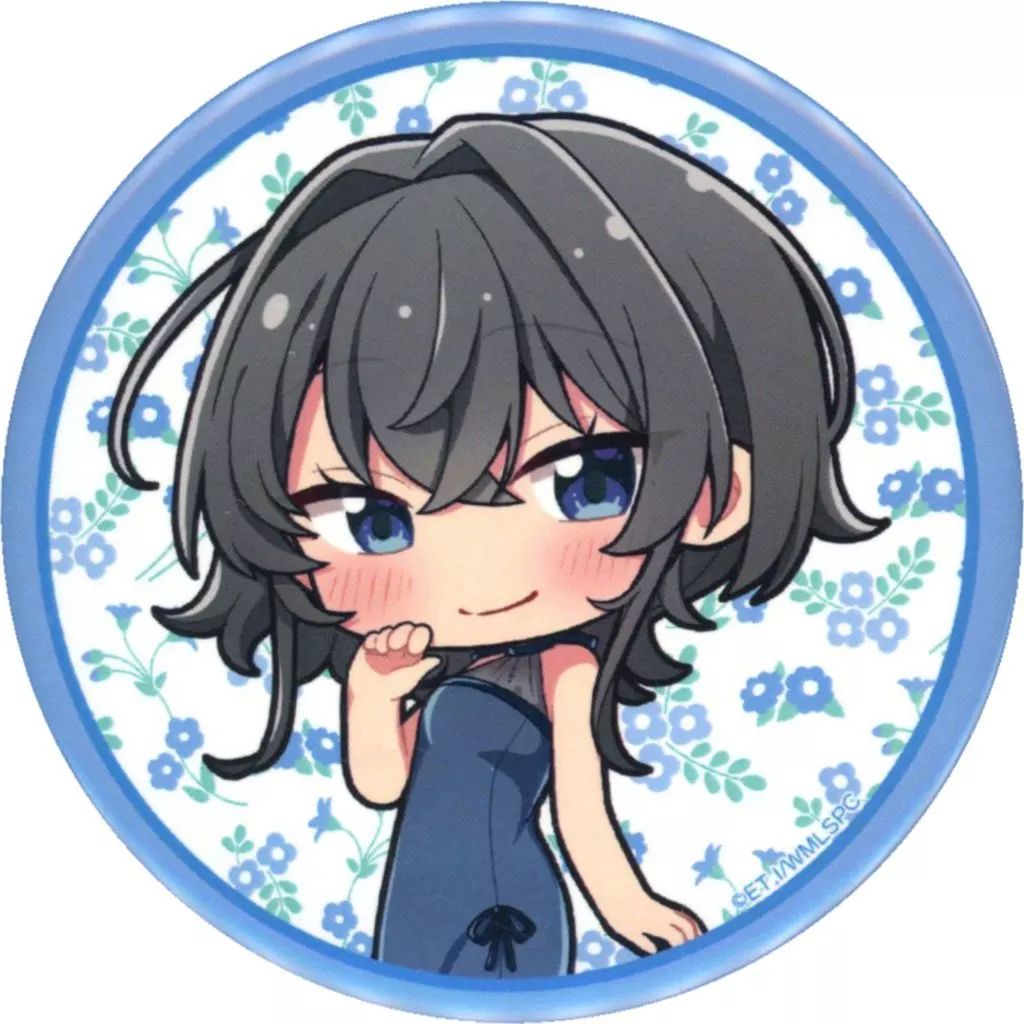 中古】バッジ・ビンズ 朝凪依 ミニキャラ 缶バッジ 「くじ引き堂