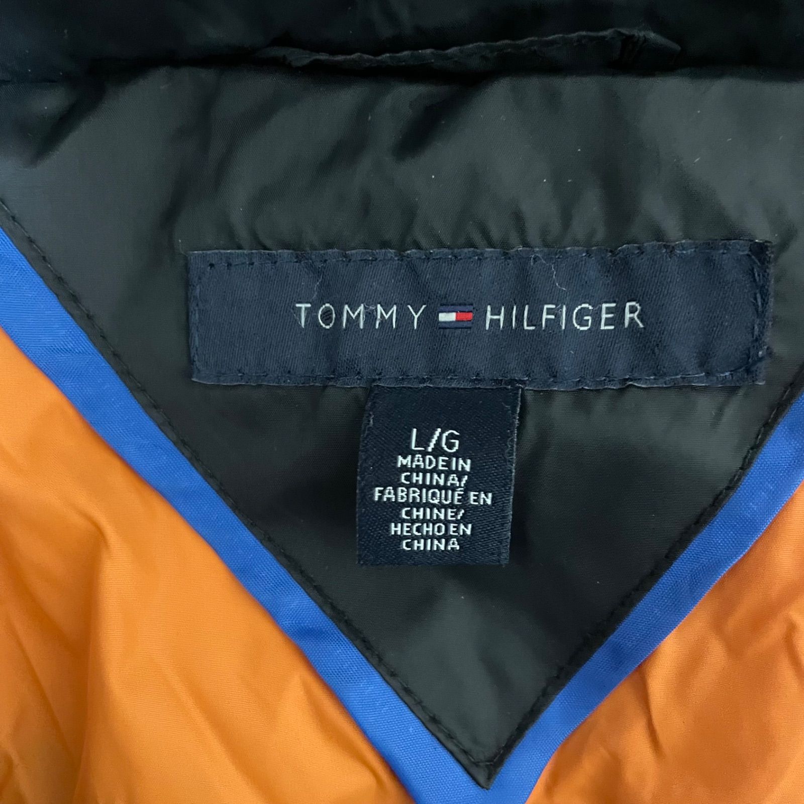 美品】TOMMY HILFIGER ダウンジャケット L ブラック トミー 
