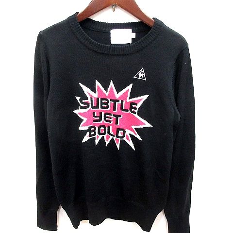 ルコックスポルティフ le coq sportif GOLF ニット セーター 長袖 M 黒