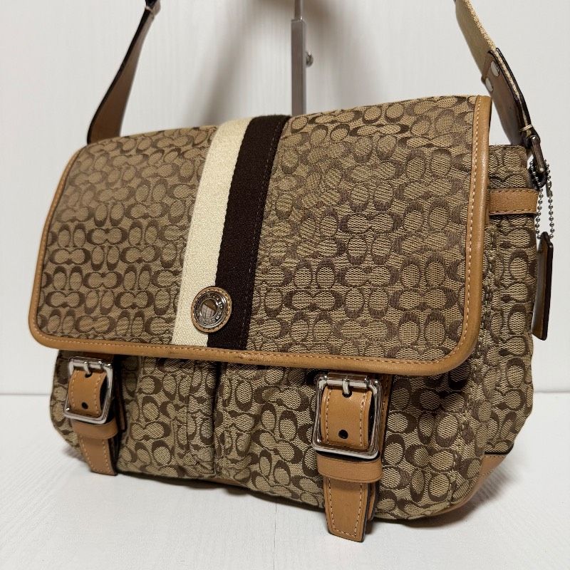 美品】COACH コーチ ミニシグネチャー ショルダーバッグ