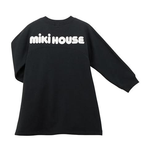 新品 [ミキハウス] WEB限定 バックロゴワンピース 長袖 ロゴ 無地 ワン 