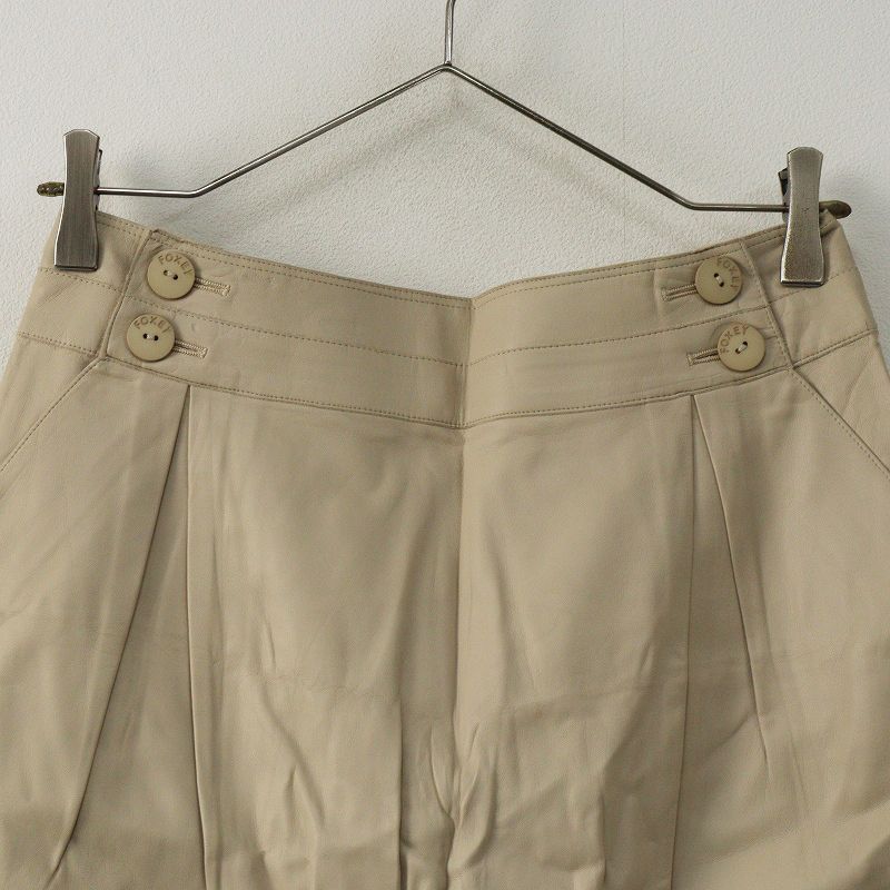 フォクシー ニューヨーク FOXEY NEW YORK レザータックフレアスカート