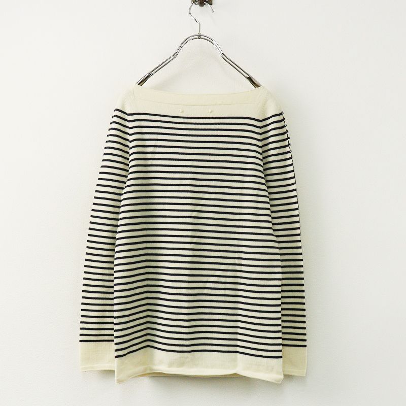 ユリパーク YURI PARK ボーダーニットプルオーバー□アイボリー