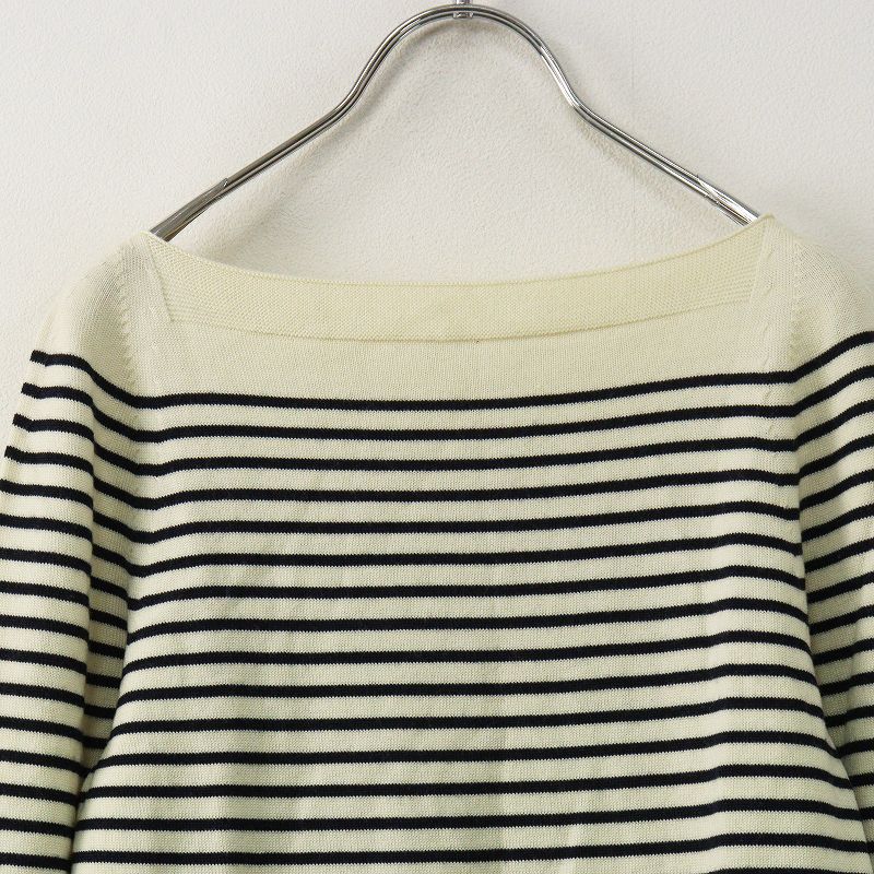 ユリパーク YURI PARK ボーダーニットプルオーバー□アイボリー