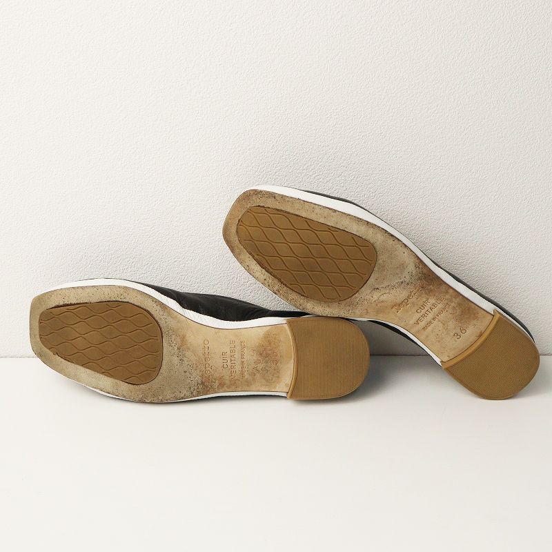 保存箱付き レペット repetto レザー バレエシューズ 36□ブラック
