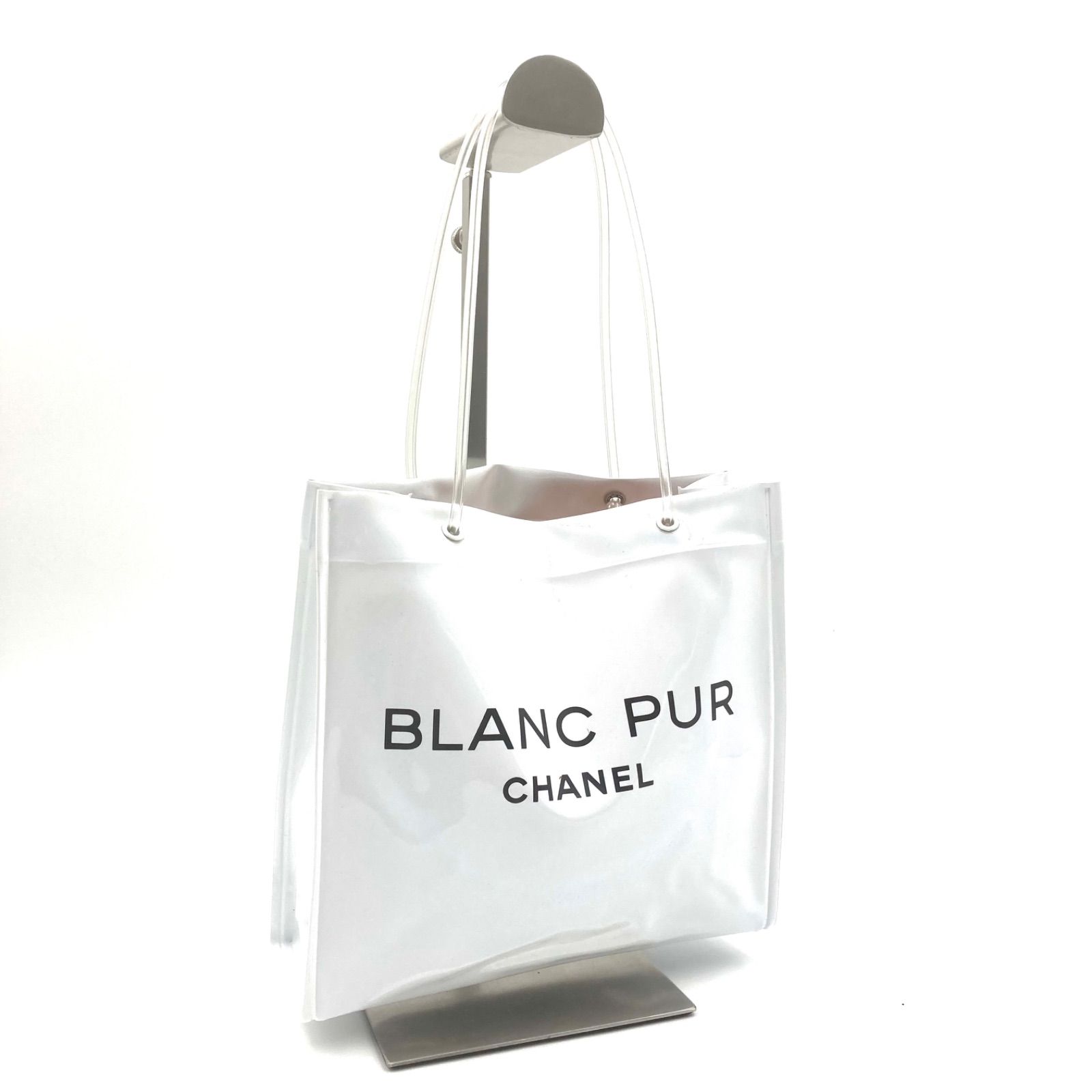 □美品□CHANEL シャネル ノベルティ ビーチバッグ ビニールミニトート