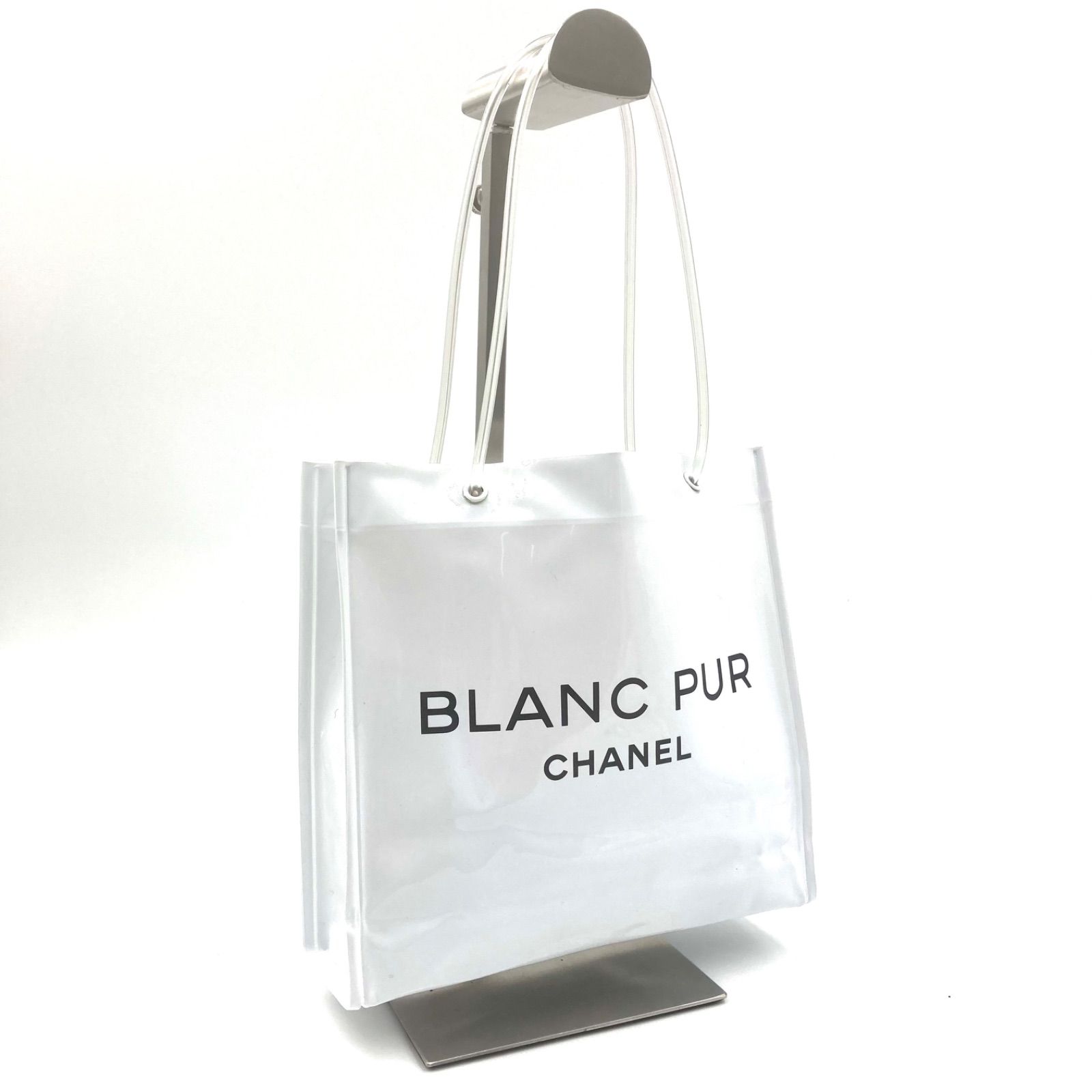 □美品□CHANEL シャネル ノベルティ ビーチバッグ ビニールミニトート
