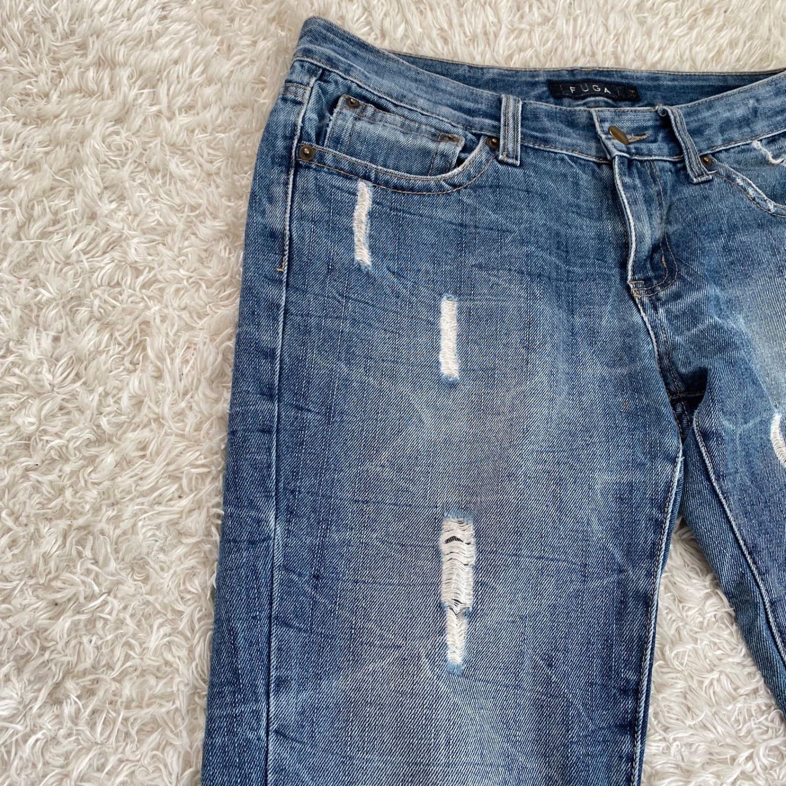 vintage FUGA damage design denim jeans フーガ デニムパンツ フレア