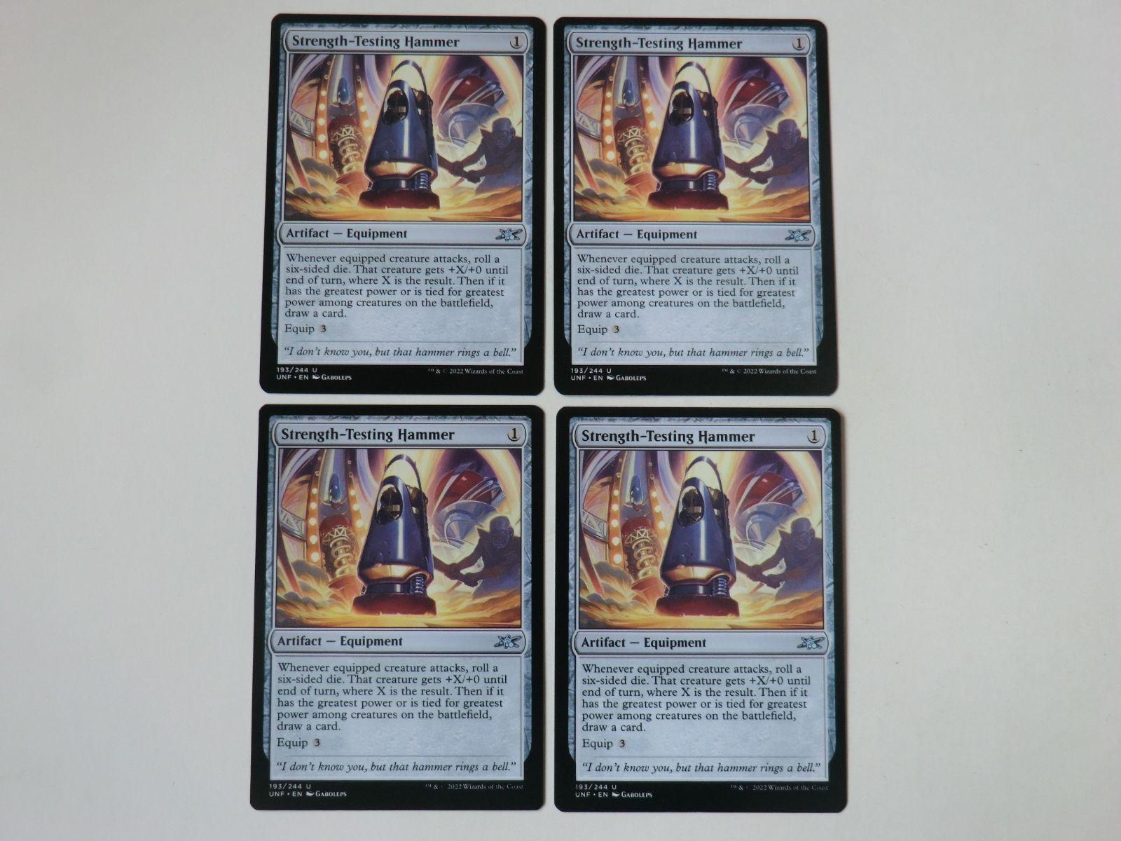 MTG Strength-Testing Hammer Unfinity 英語 4枚セット - メルカリ
