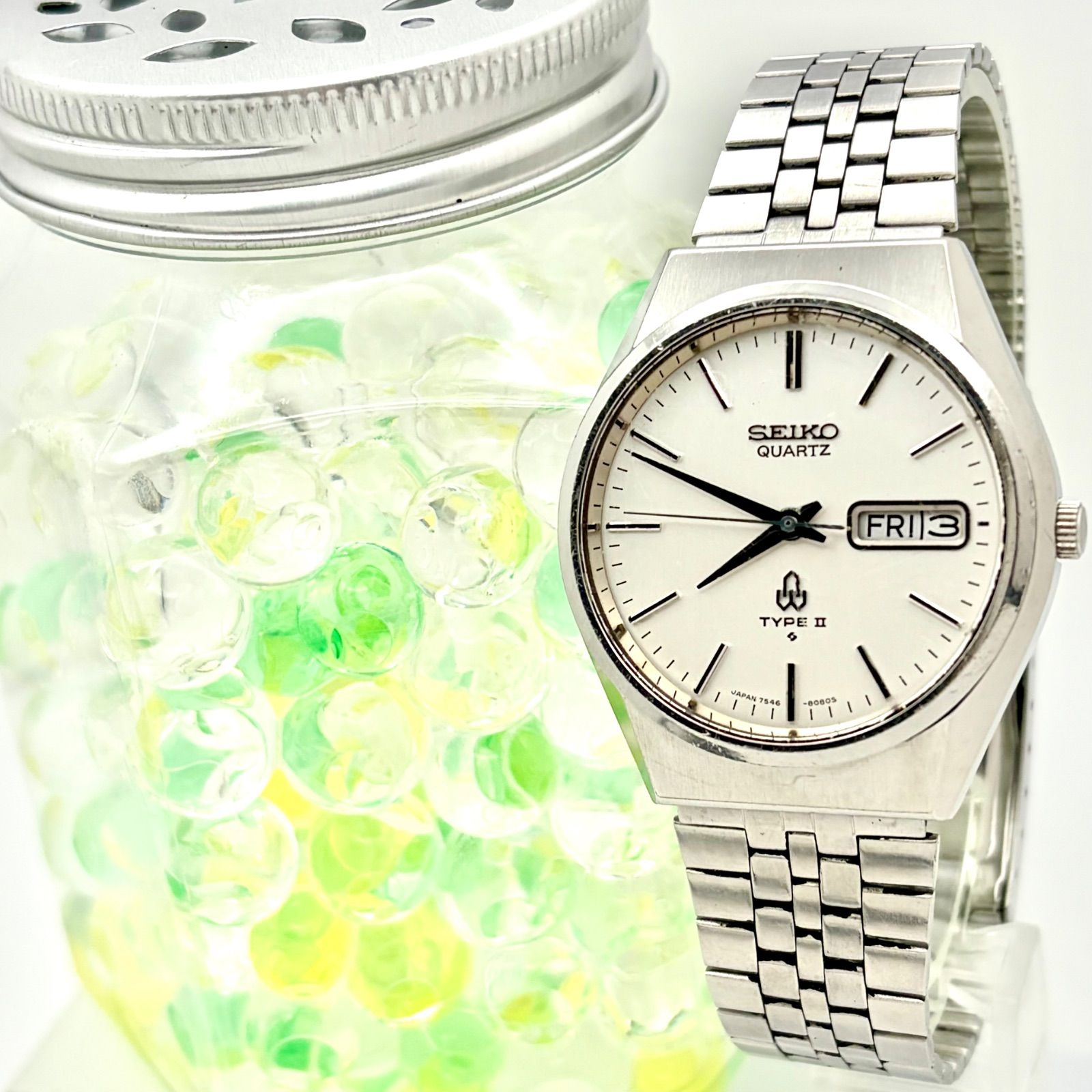 新品電池】SEIKO セイコー TYPEⅡ タイプ2 メンズ 腕時計 シルバー 