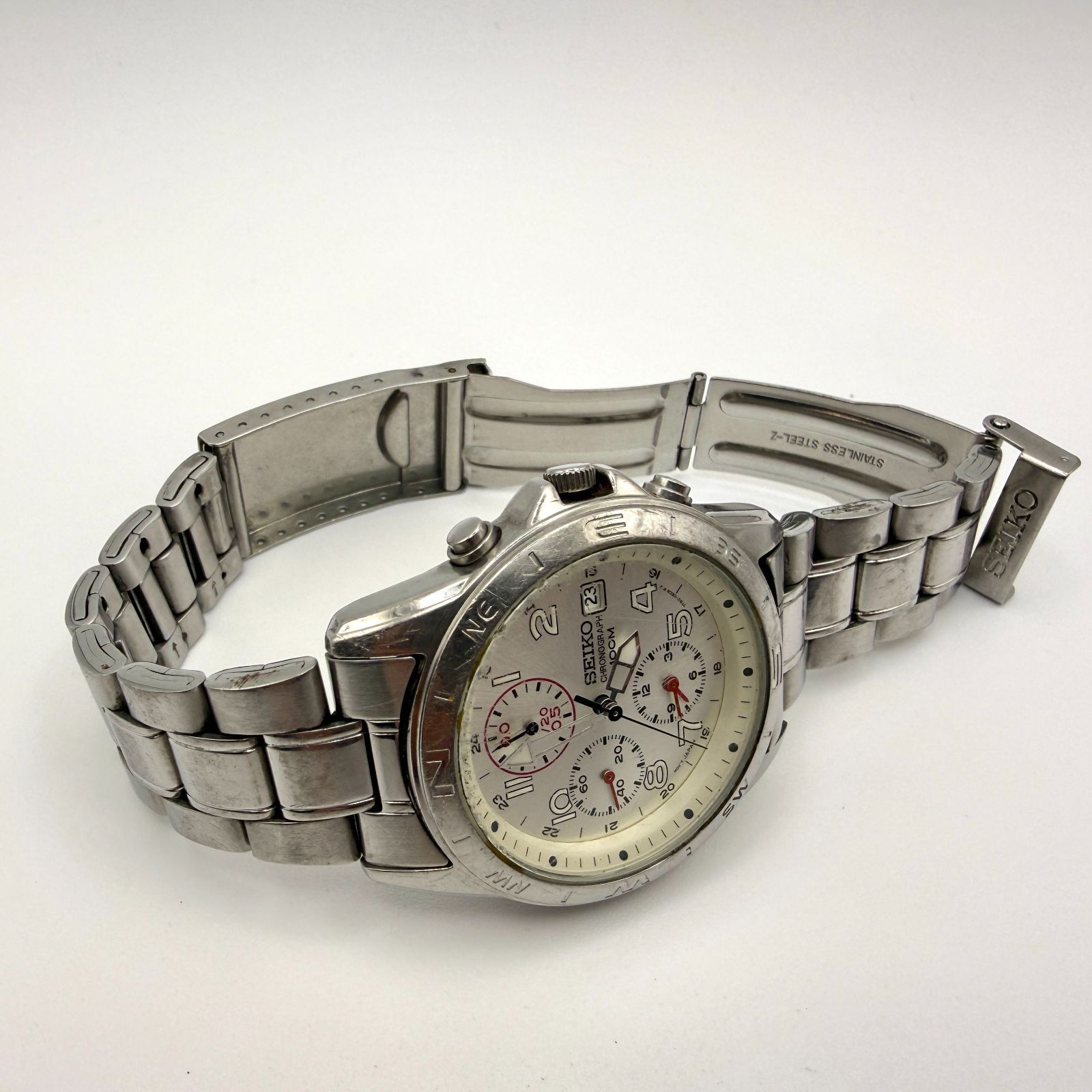 安い，高品質 稼働品 SEIKO セイコー クロノグラフ 7T92-0DX0 クォーツ 