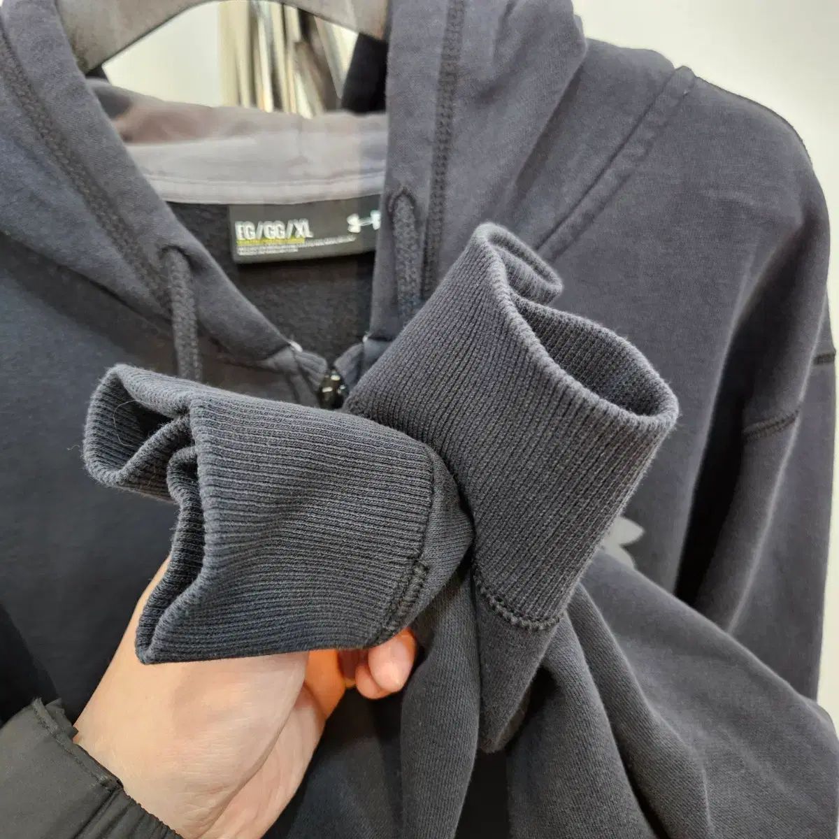 アンダーアーマー ブラック 起毛 フード ジップアップ 3XL UNDER 