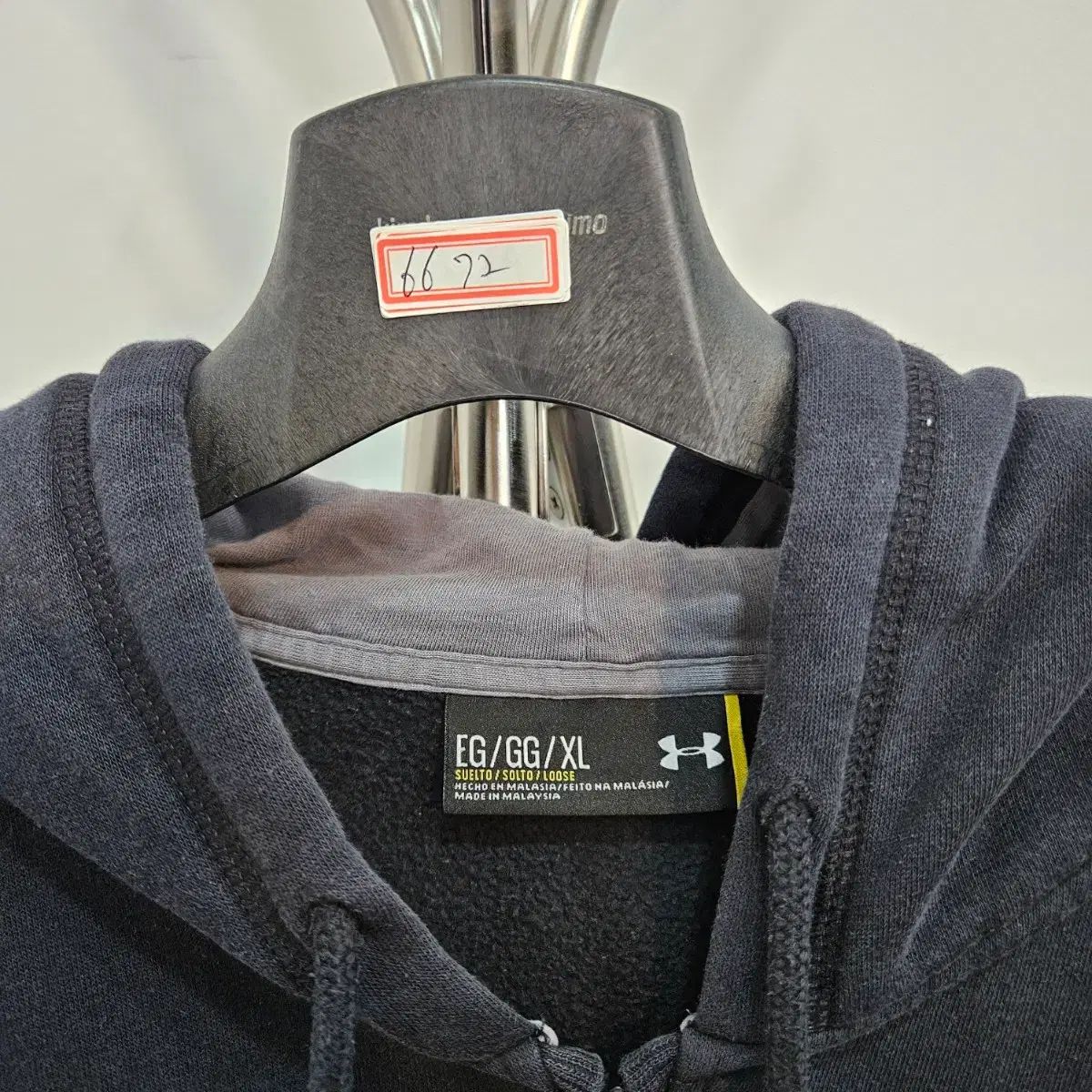 アンダーアーマー ブラック 起毛 フード ジップアップ 3XL UNDER 