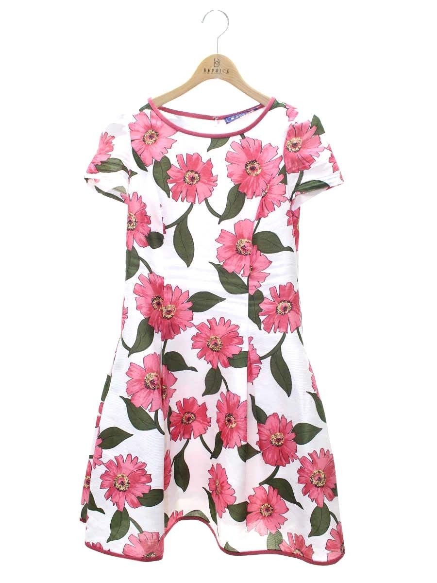 エムズグレイシー 621132 ワンピース 38 ピンク 花 ITCHPUQUOKNN