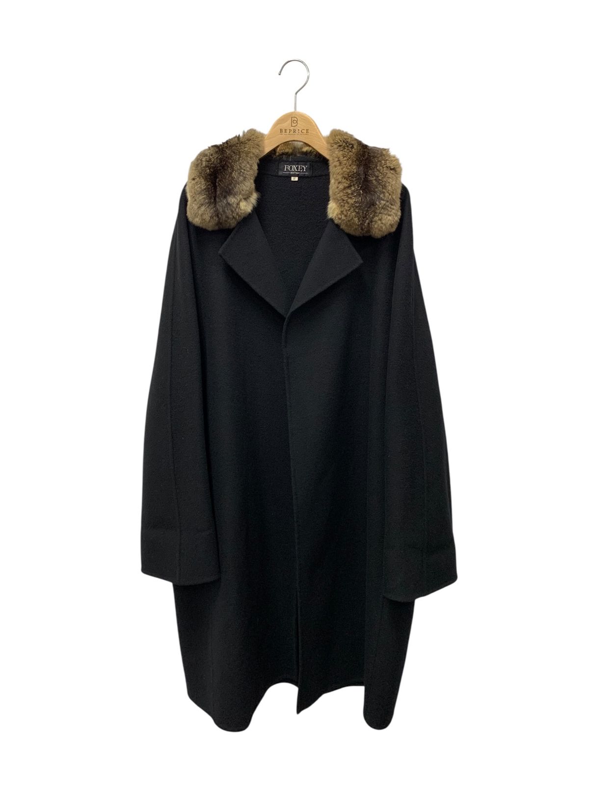 フォクシーブティック 12690 コート F ブラック カシミヤ チンチラ