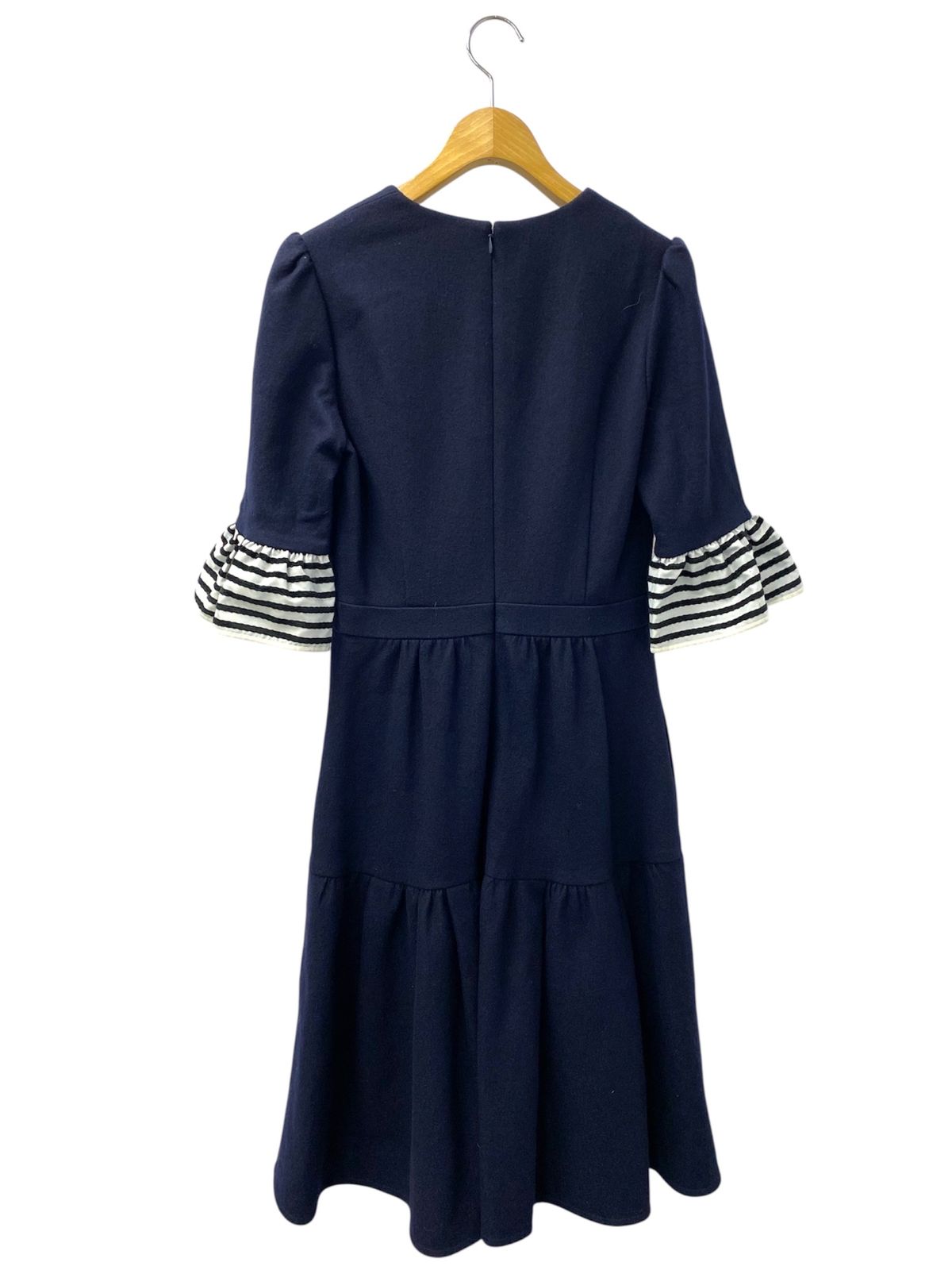 ボーダーズアットバルコニー WOOL JERSEY DRESS BD1821-2K-09