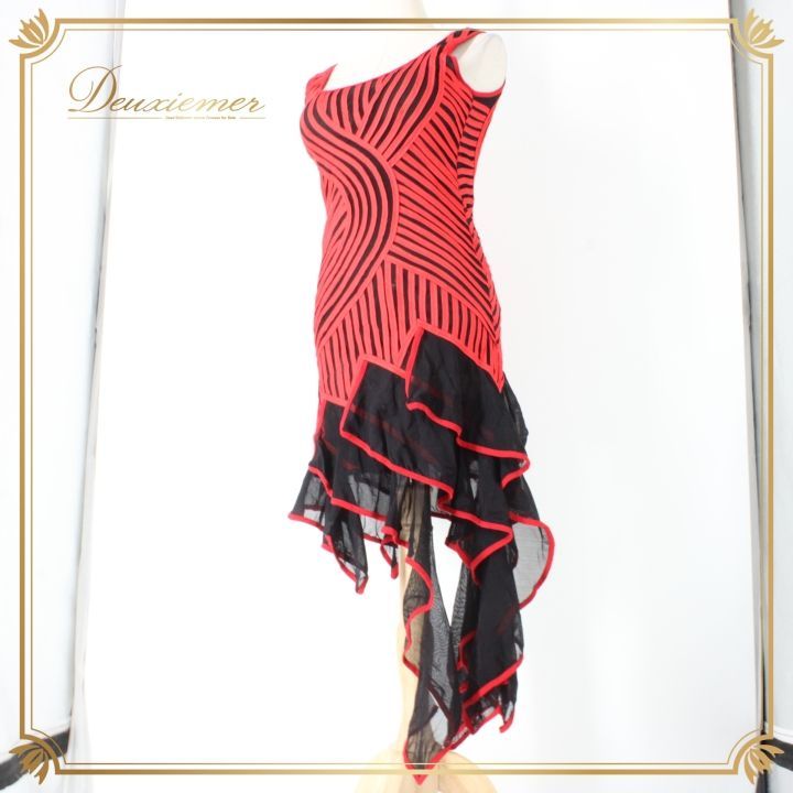 社交ダンス 衣装 ラテン ドレス ワンピース パーティドレス Leirena